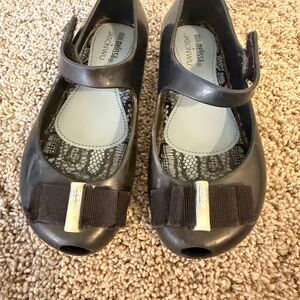 Mini Melissa x Jason Wu Black Kids Shoes
